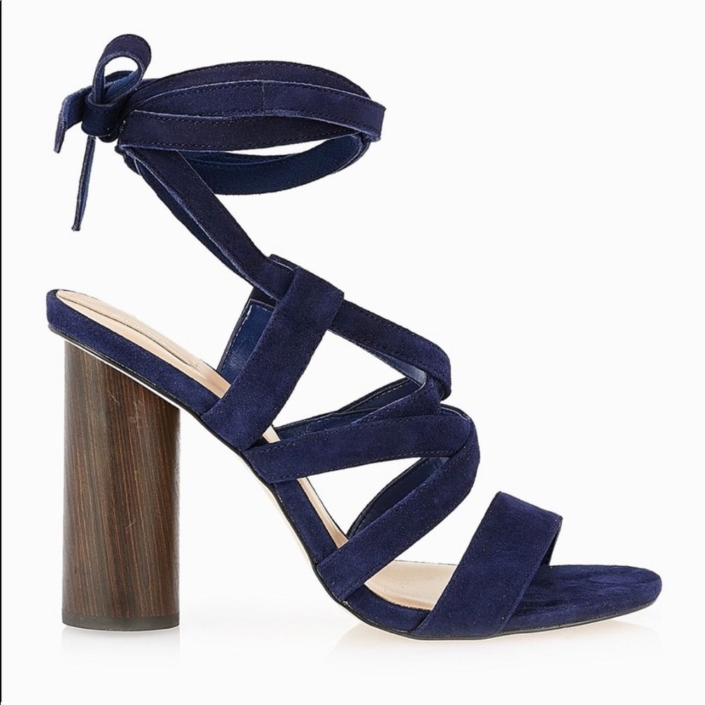 ALDO Exerila Navy Blue Suede Heels